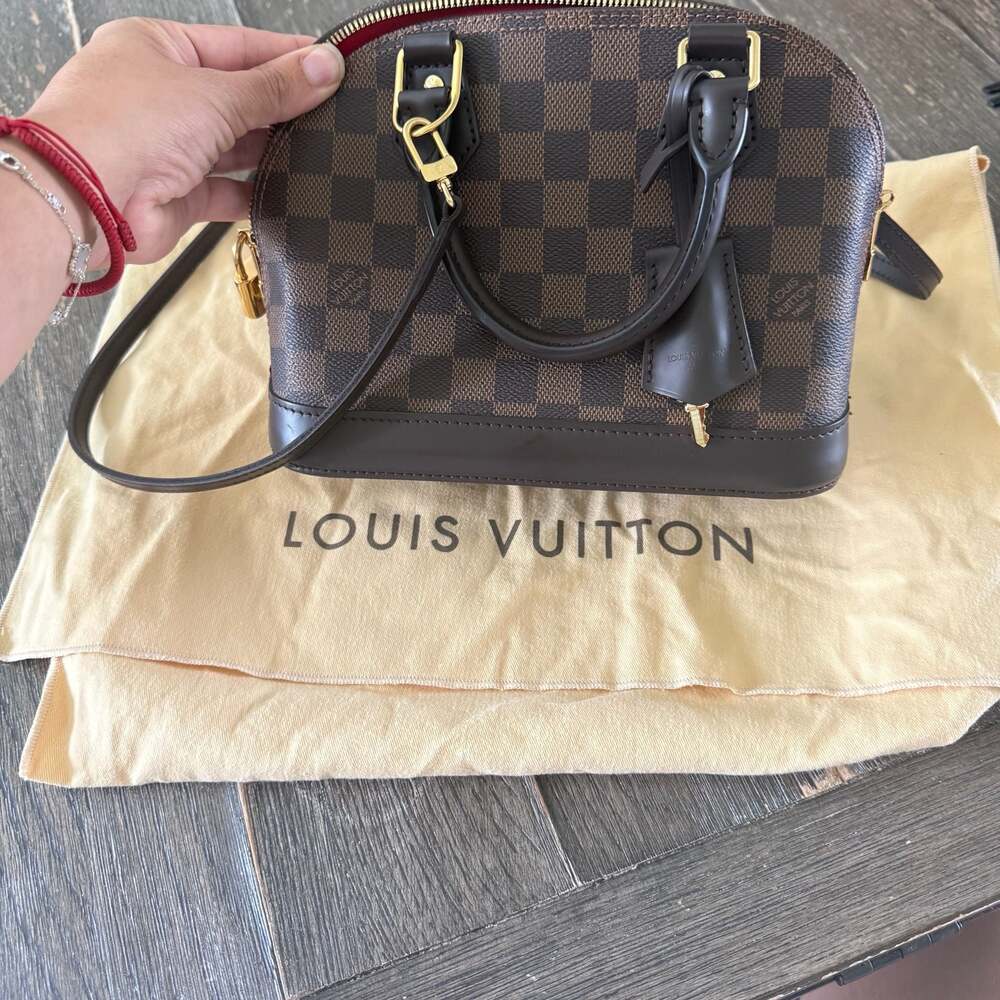 Louis Vuitton Alma BB Handbag in Damier Ebene Canvas